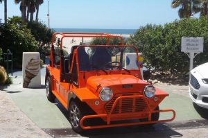 Self-Guided Santa Monica Tour in a Moke Electric Car Rental: Whisk around West L.A. in our all-new brightly colored Moke electric vehicle